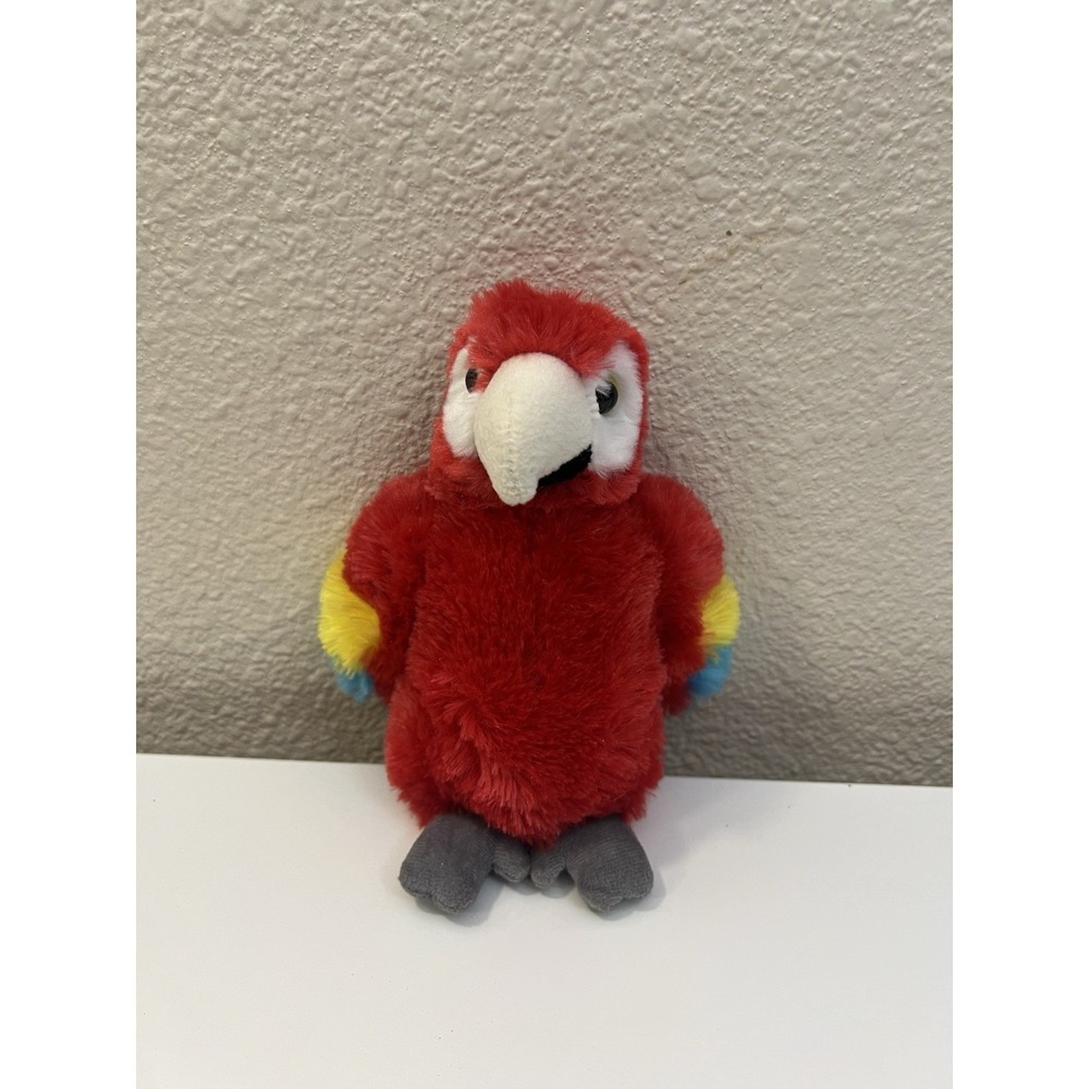 Aurora Plush Parrot Macaw Stuffed Animal Red Small